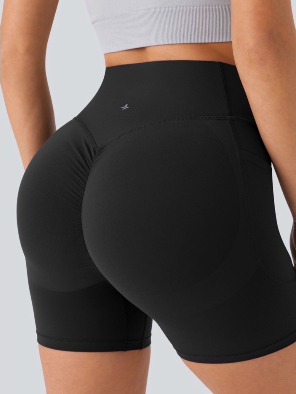 HALARA Black High-Waist Bike Shorts